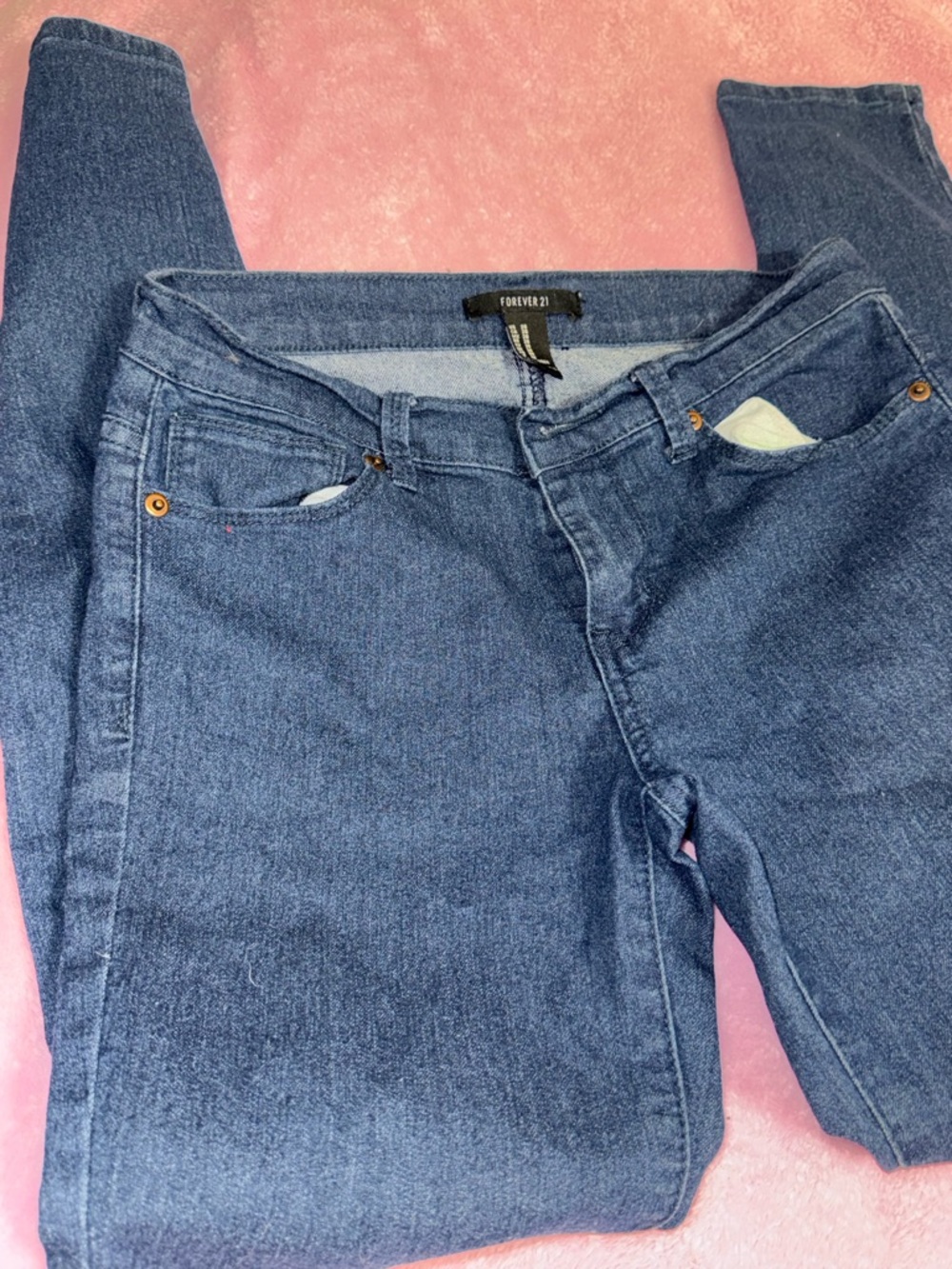 Forever 21 Women's Dark Blue Skinny Jeans